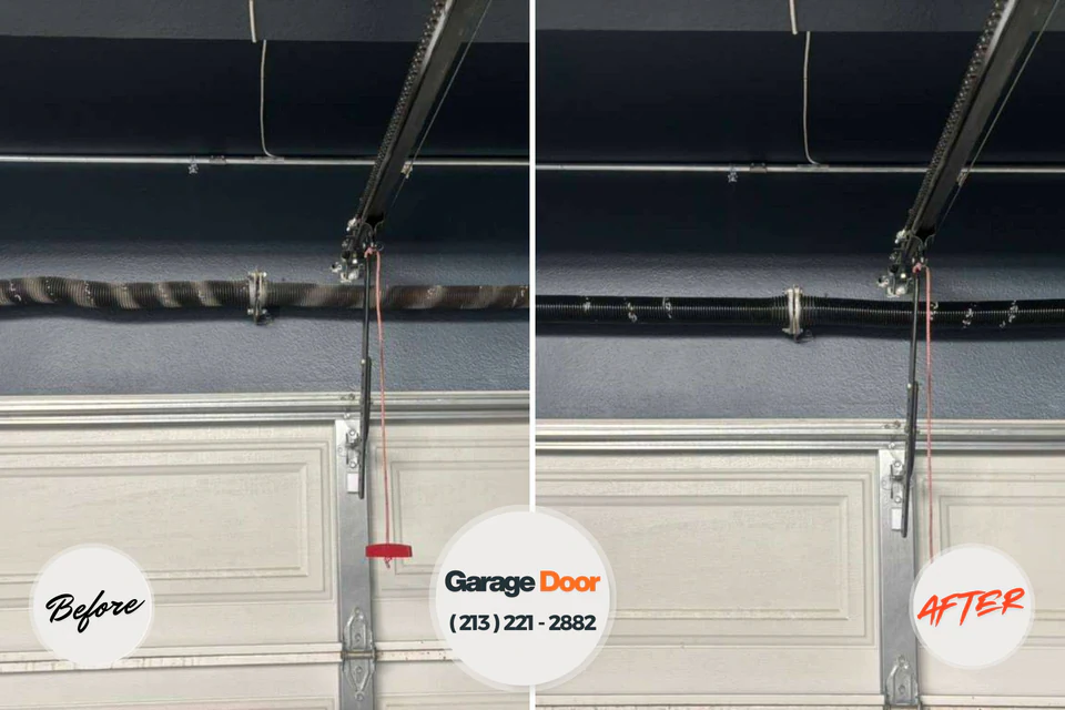 Before and after: garage door repair Espy, PA